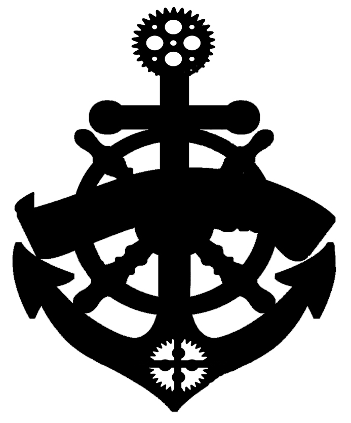 ships wheel anchor banner 70 x 45 mm pack of 10